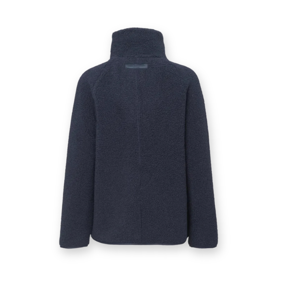 ILSE JACOBSEN - SHORT COLLARED JACKET BONDEDOILE02 IN DARK INDIGO FLEECE