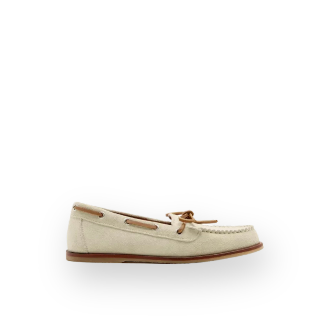 SISTER X SOEUR - KAYLA BOAT SHOE IN BEIGE SUEDE