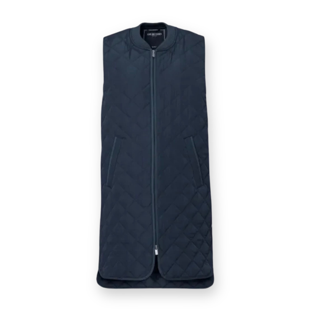 ILSE JACOBSEN - QUILT VEST ART25 IN DARK INDIGO