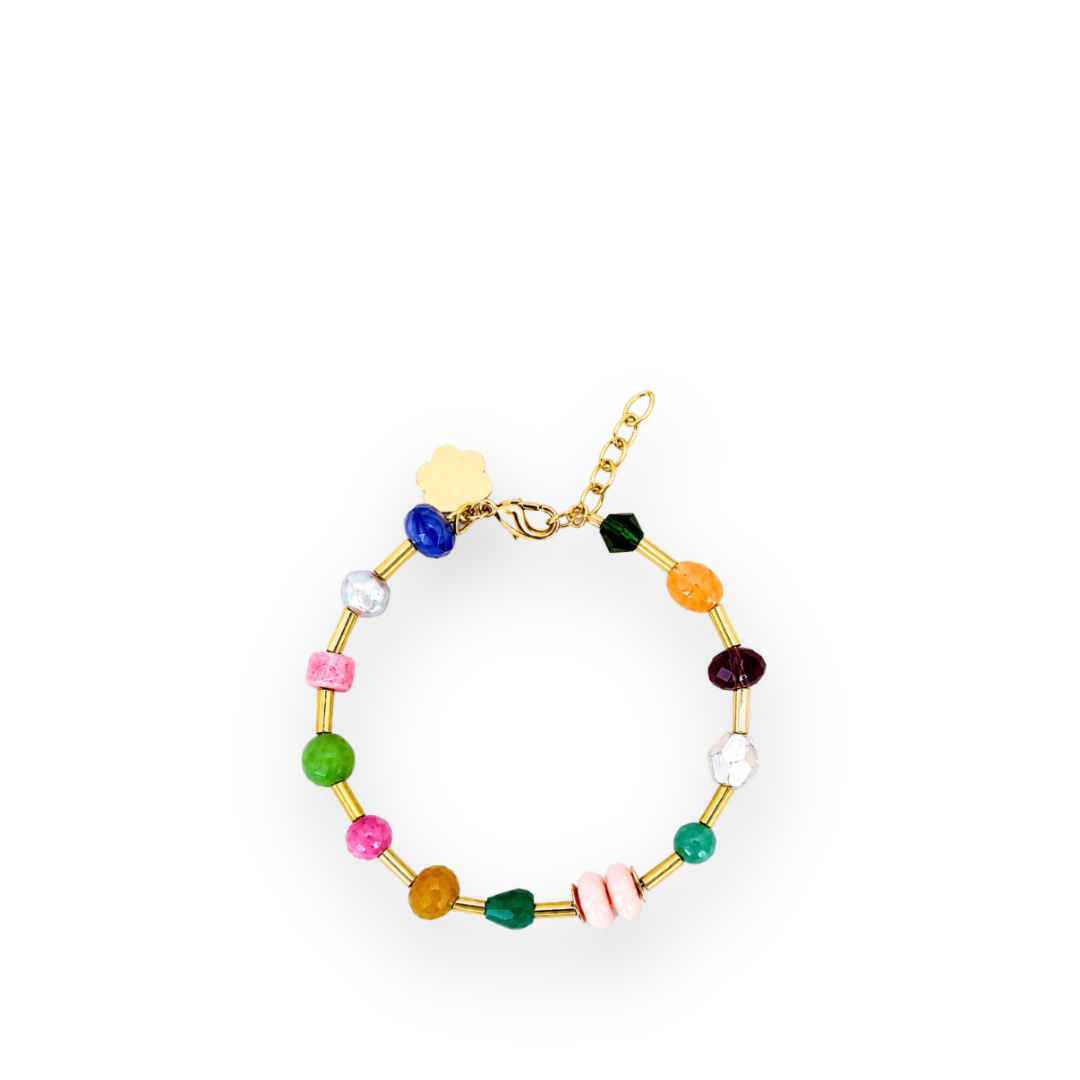 JILL MAKES - MARIPOSA BEADED BRACELET IN JEWEL TONE MULTI