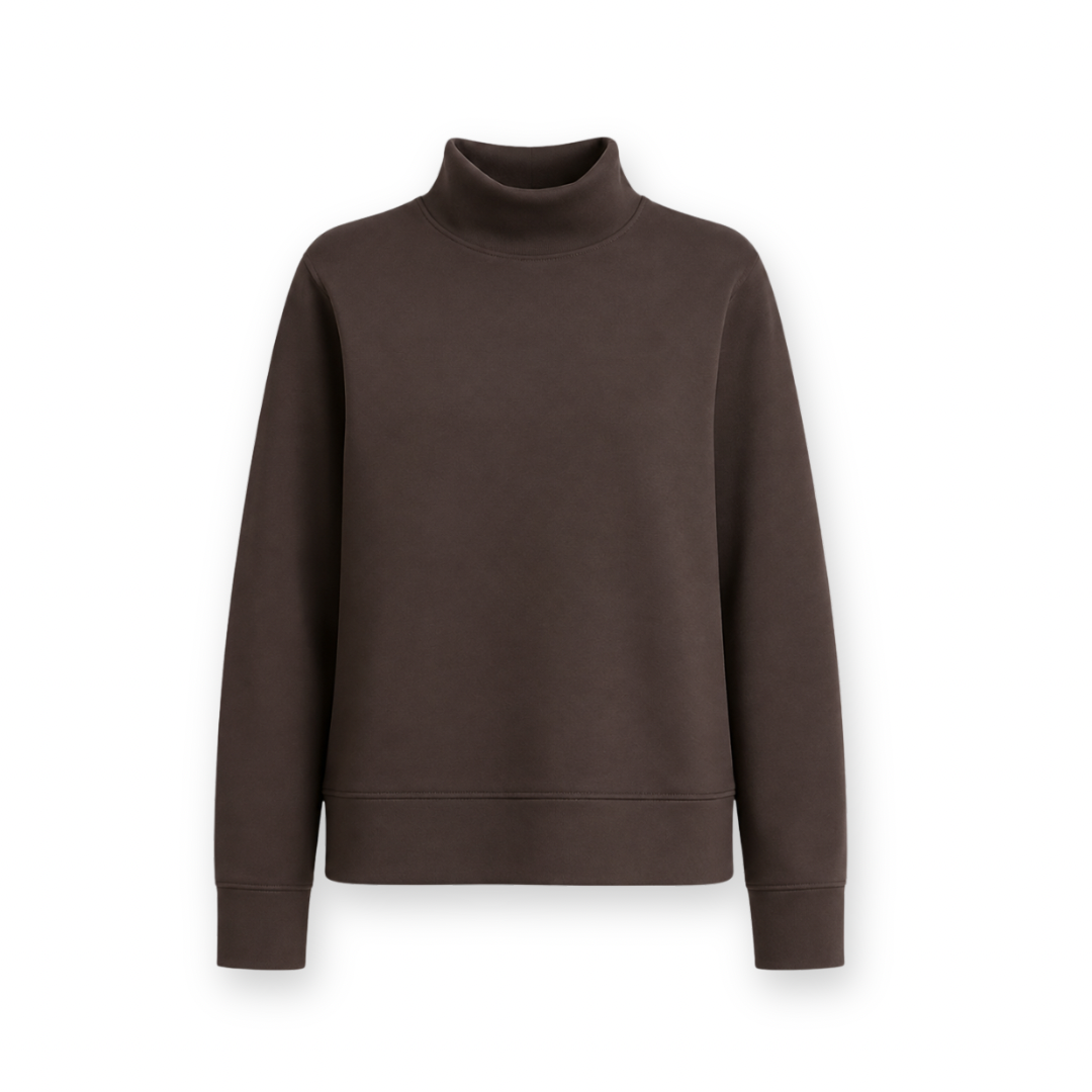 MPG SPORT - DREAMWEAVE MOCK NECK SWEATSHIRT IN JAVA