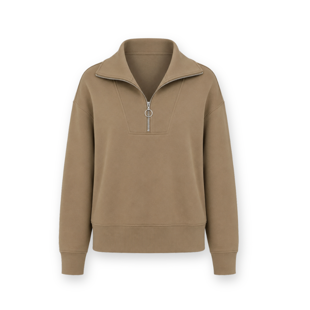 MPG SPORT - DREAMWEAVE LONG SLEEVE QUARTER ZIP IN CARIBOU