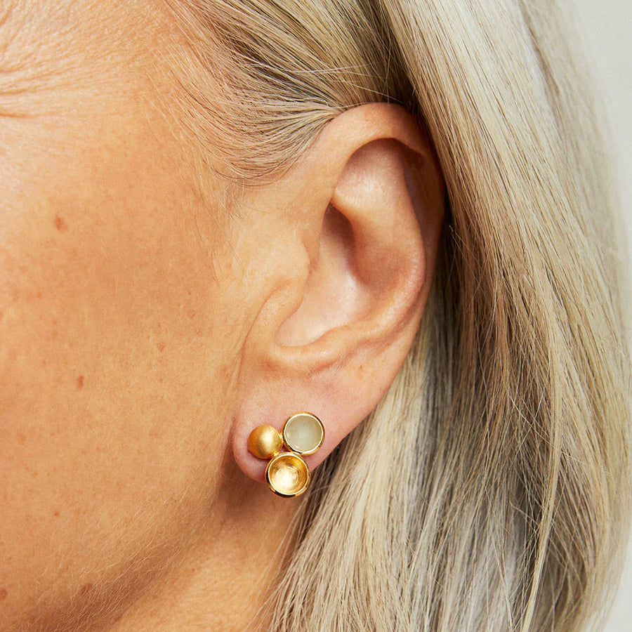 DEAN DAVIDSON - SOL GEMSTONE STUDS IN OCEAN BLUE/GOLD