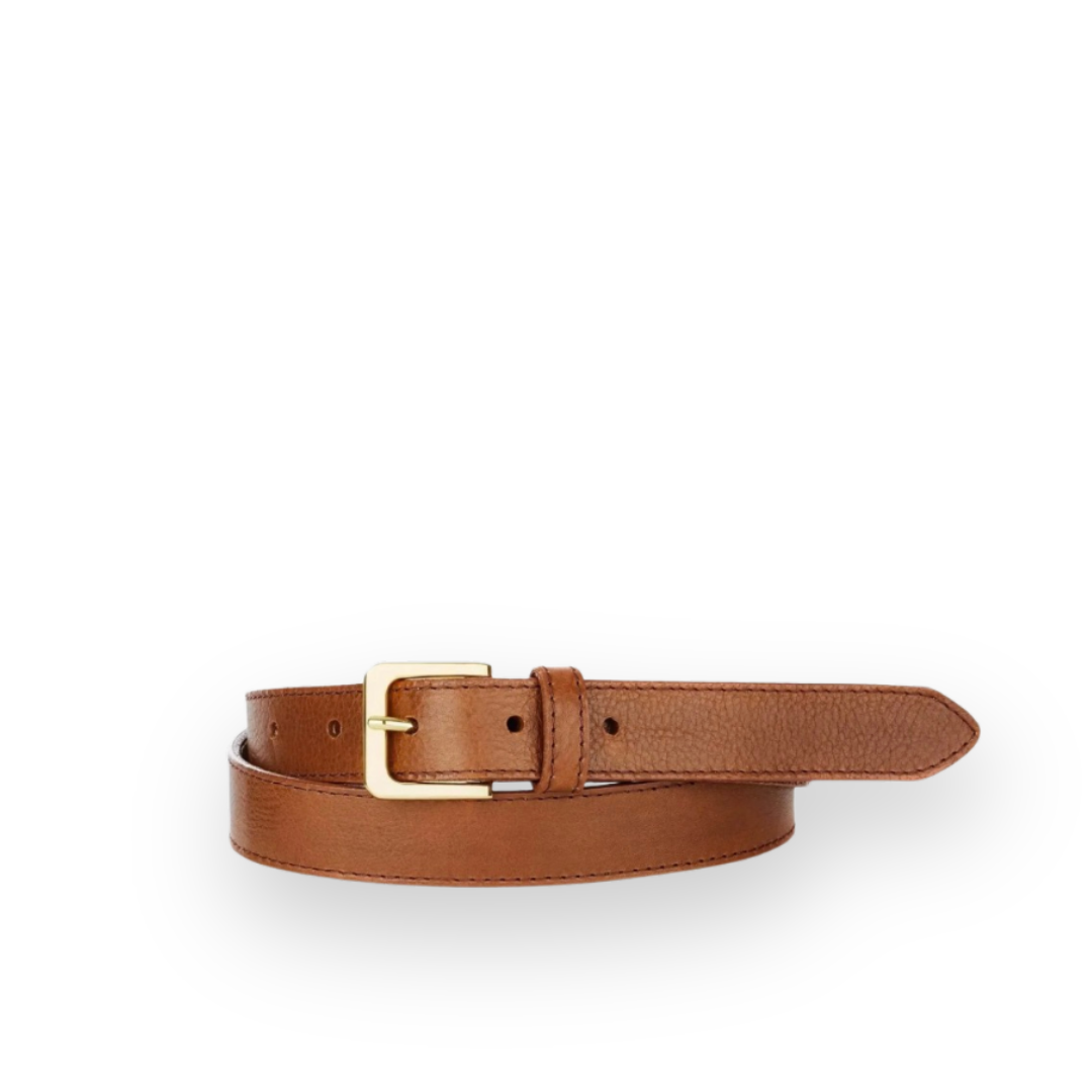 BRAVE LEATHER - WOMEN’S MILLIE BELT IN TAN LEATHER/GOLD HARDWARE