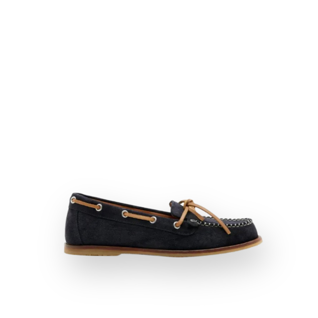 SISTER X SOEUR - KAYLA BOAT SHOE IN NAVY SUEDE