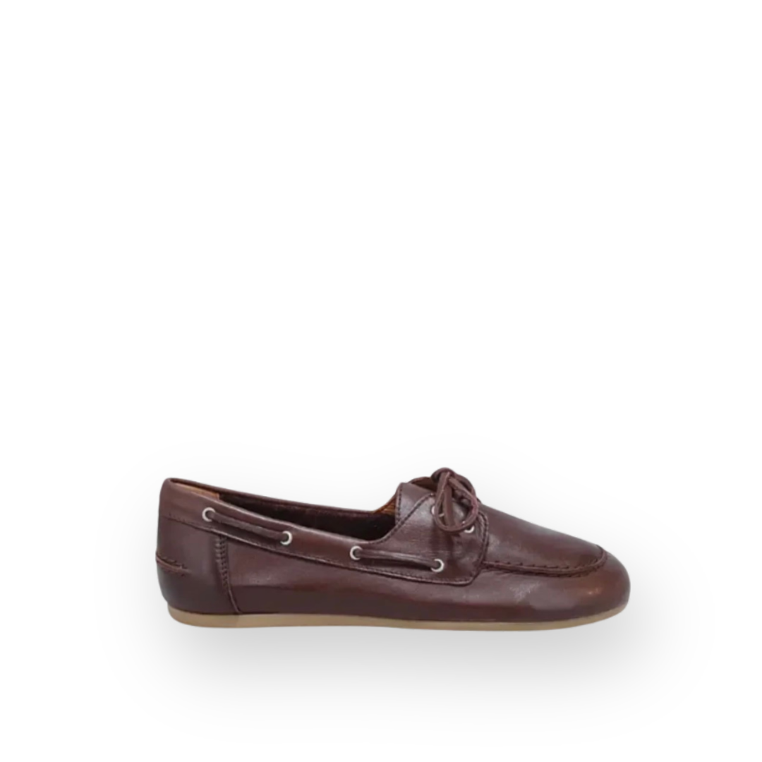 MIZ MOOZ - SIANNA BOAT SHOE IN BROWN LEATHER
