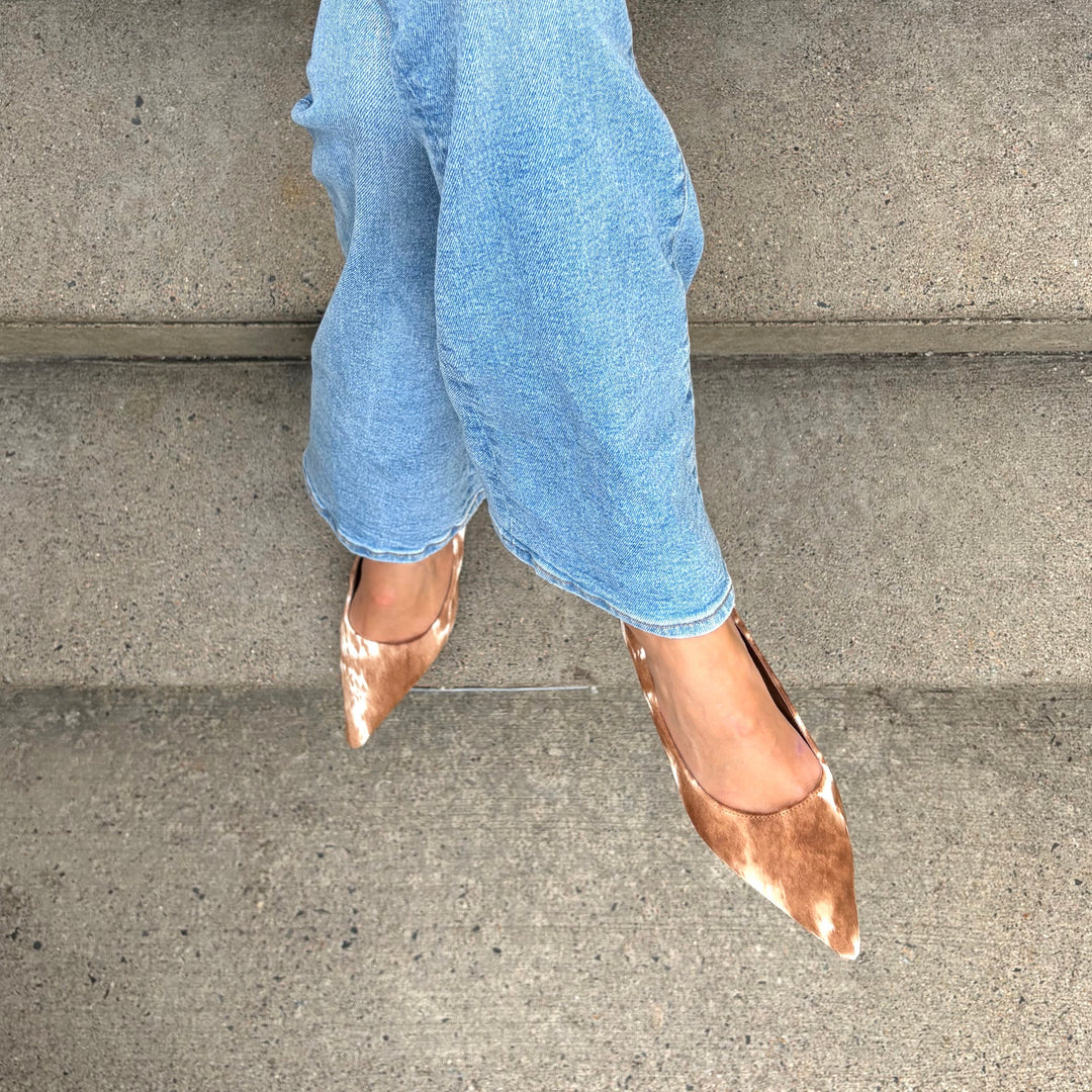 MOLLINI - FIDULE PUMP IN TAN PONY HAIR