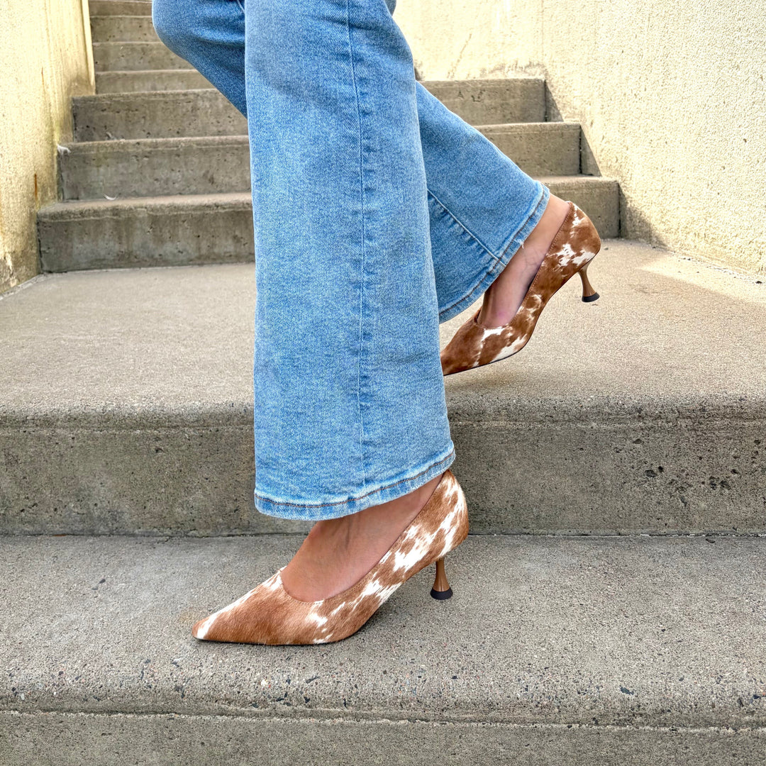 MOLLINI - FIDULE PUMP IN TAN PONY HAIR