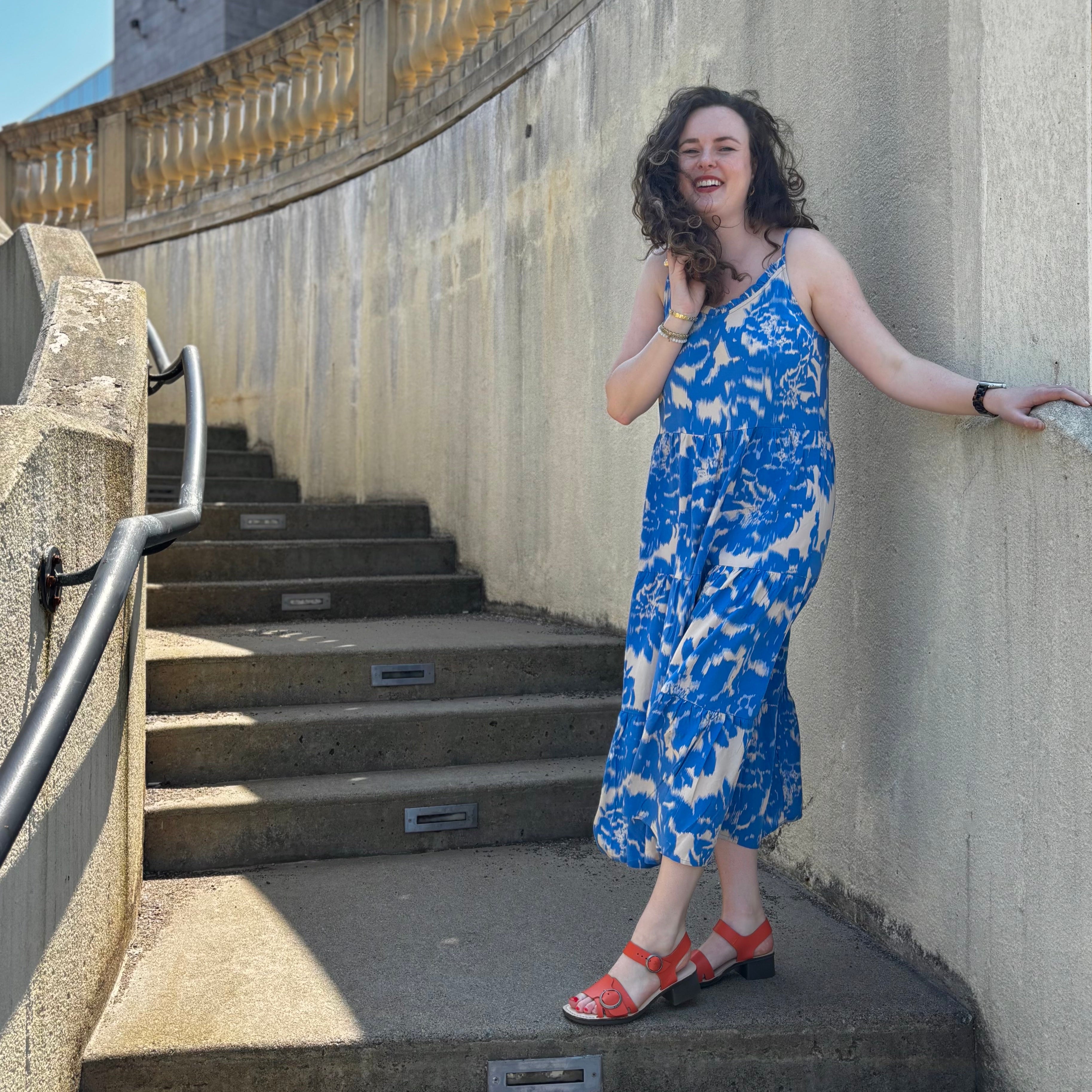 fly blue sandals