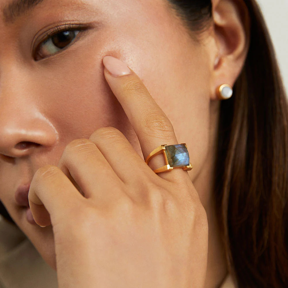 DEAN DAVIDSON - MINI PLAZA RING IN LABRADORITE/GOLD
