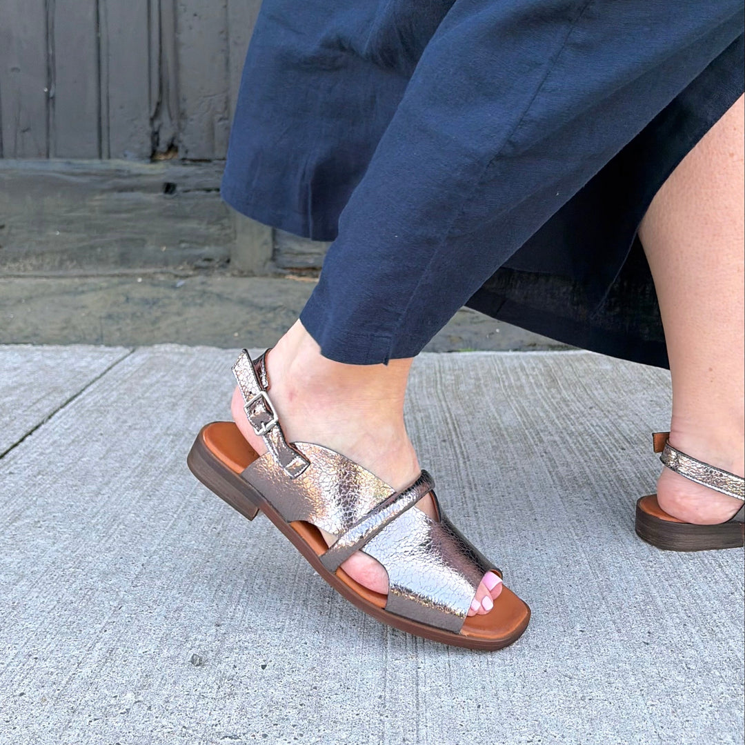ATELIERS - FRANCESCA SANDAL IN BRONZE LEATHER