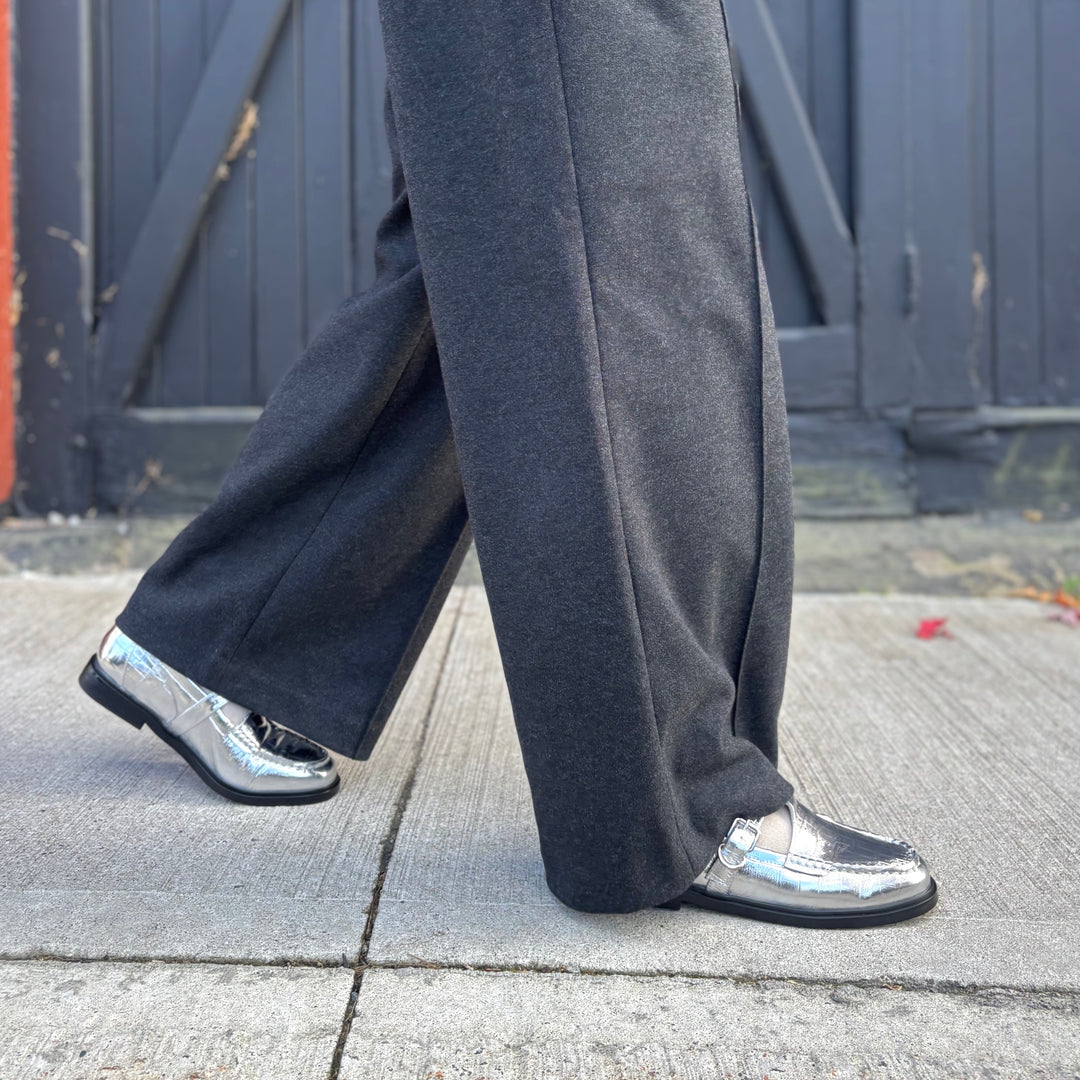MOLLINI - GAHLA LOAFER IN SILVER CROCO LEATHER