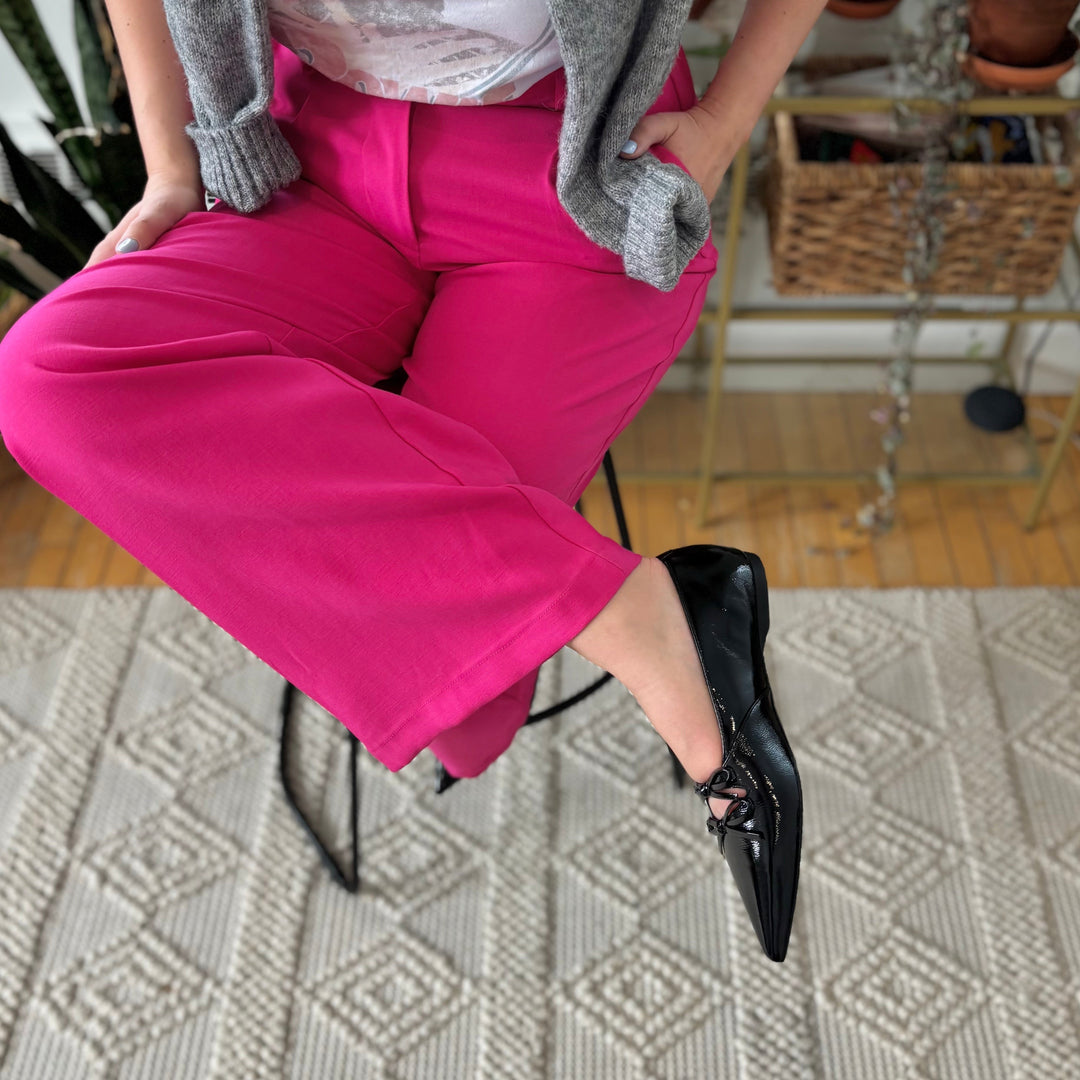VAGABOND SHOEMAKERS - HERMINE FLAT IN BLACK PATENT LEATHER