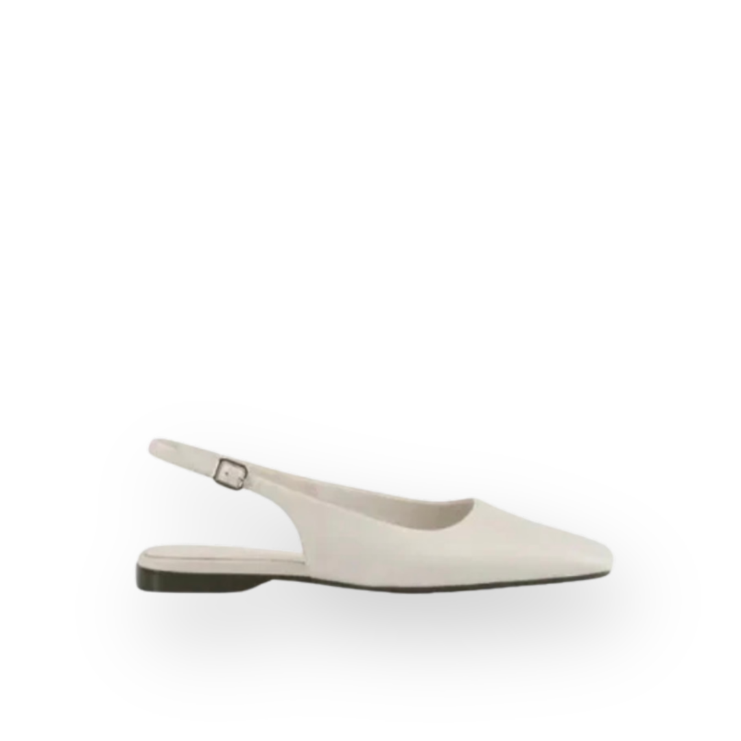 VAGABONG SHOEMARKERS - DELIA BALLET FLAT IN OFF WHITE LEATHER