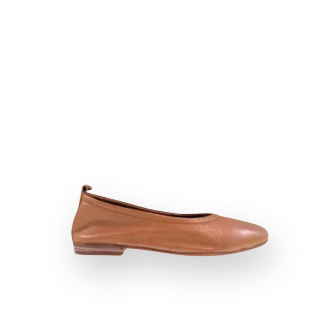 ATELIERS - STELLA FLAT IN TAN LEATHER
