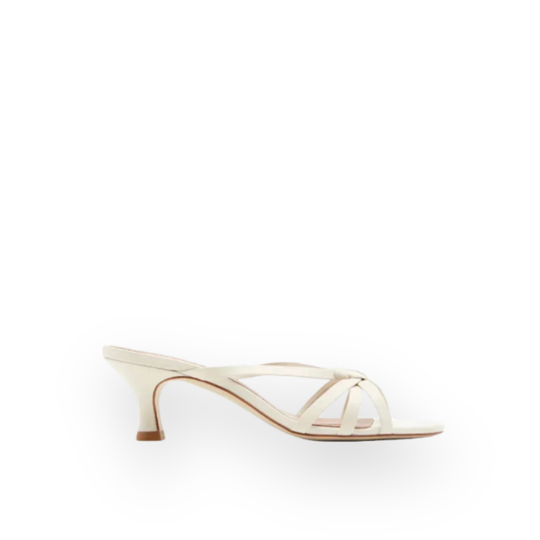 SISTER SOEUR - EDEN HEELED SANDAL IN OFF WHITE LEATHER