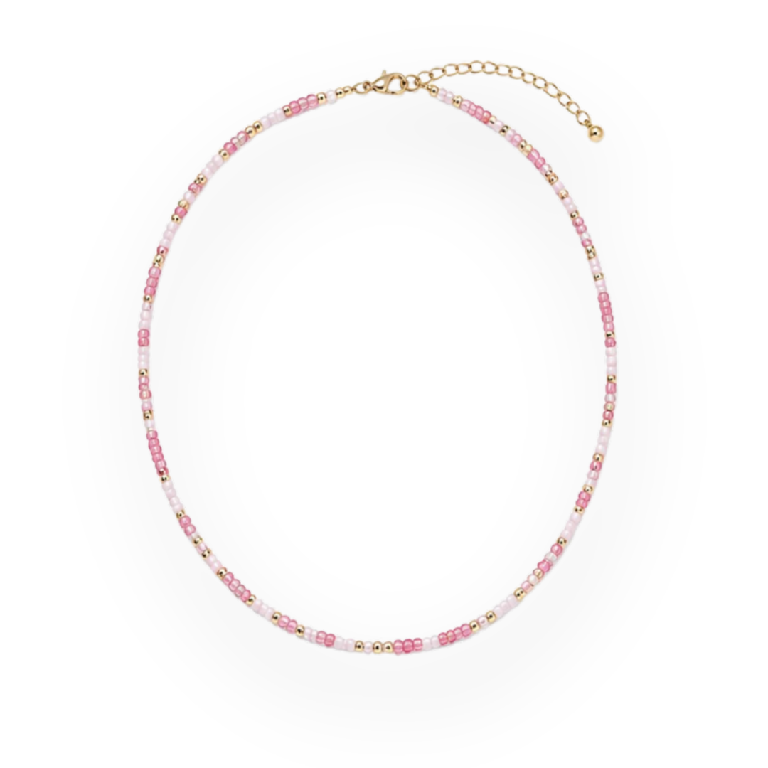THE SILVER WREN - UNITY BEADED NECKLACE IN CORAL