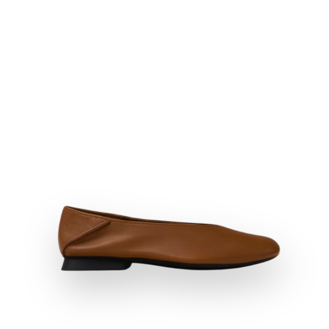 CAMPER - CASI MYRA FLAT K201253-041 IN BROWN LEATHER