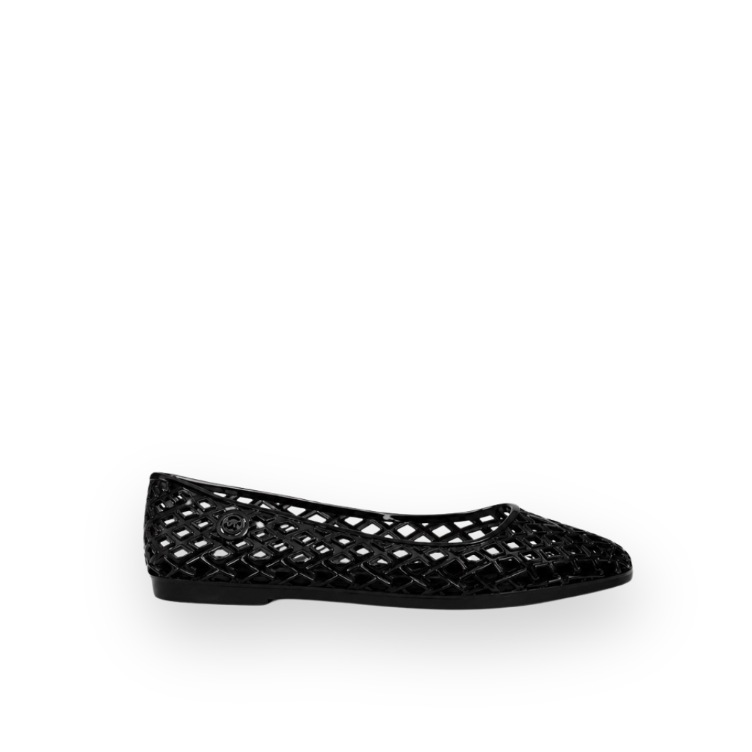 MICHAEL KORS - PIXIE FLAT IN BLACK JELLY MATERIAL