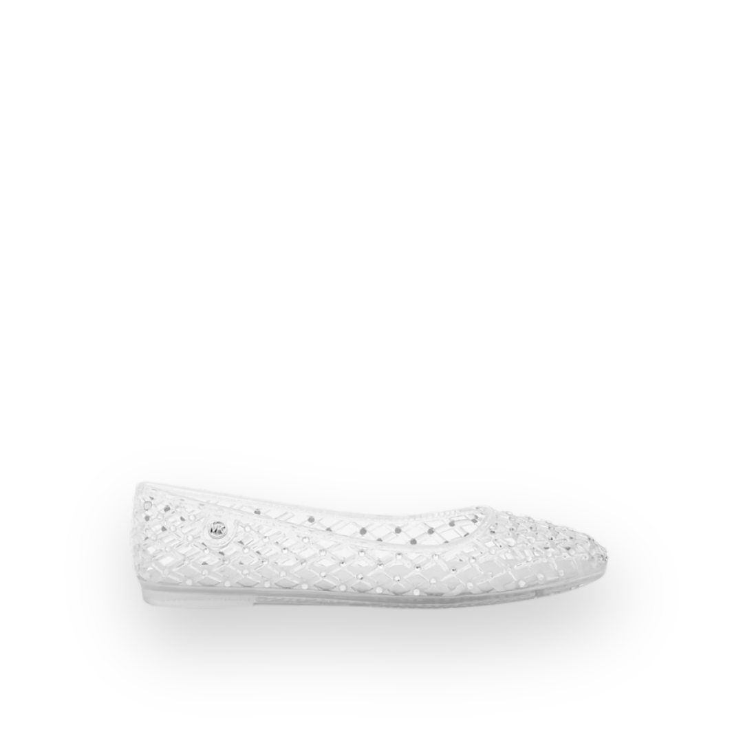MICHAEL KORS - PIXIE FLAT IN CLEAR JELLY MATERIAL