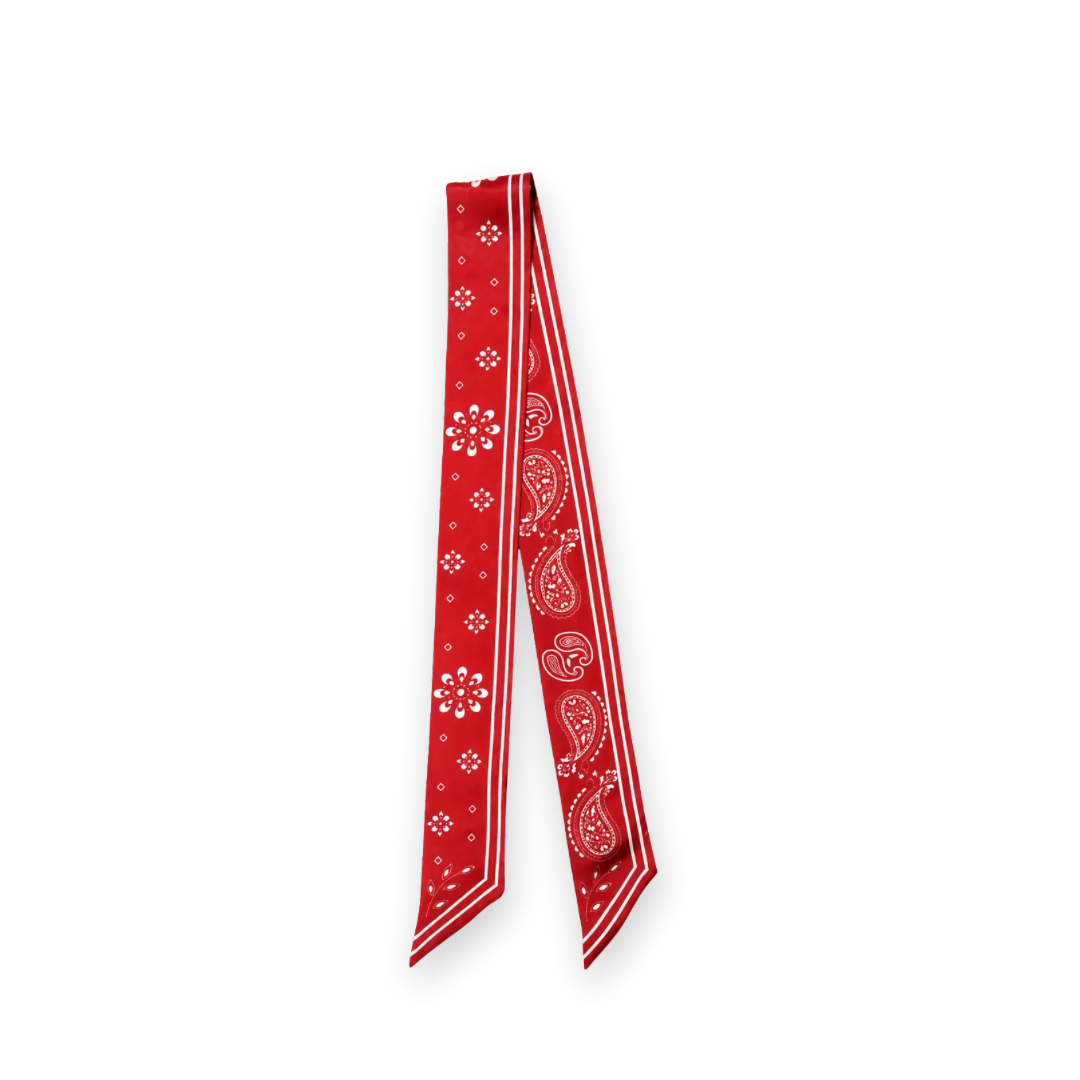 PALM PALM - DEMI TWILLIE SCARF IN RED SILK