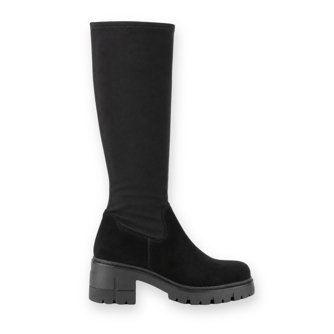 BOS & CO - BRENNA TALL BOOT IN BLACK SUEDE