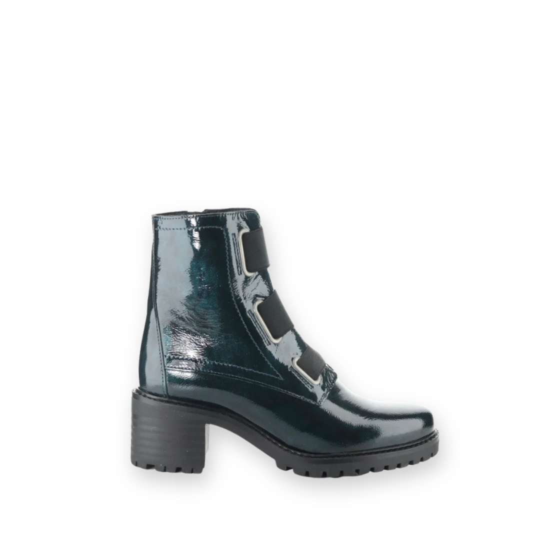 BOS & CO - INDIE BOOT IN DARK GREEN PATENT LEATHER