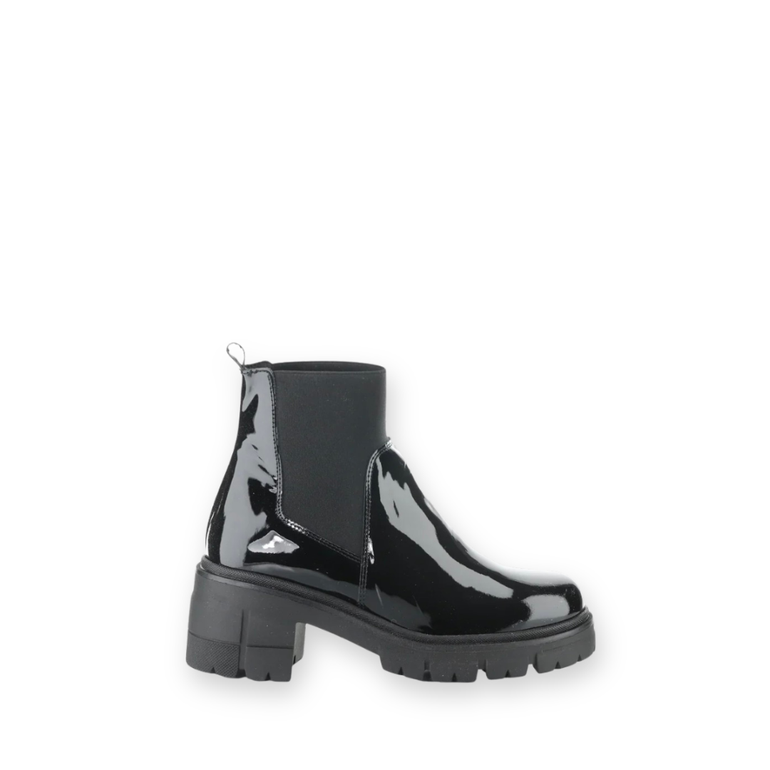 BOS & CO - BIANC BOOTIE IN BLACK PATENT LEATHER