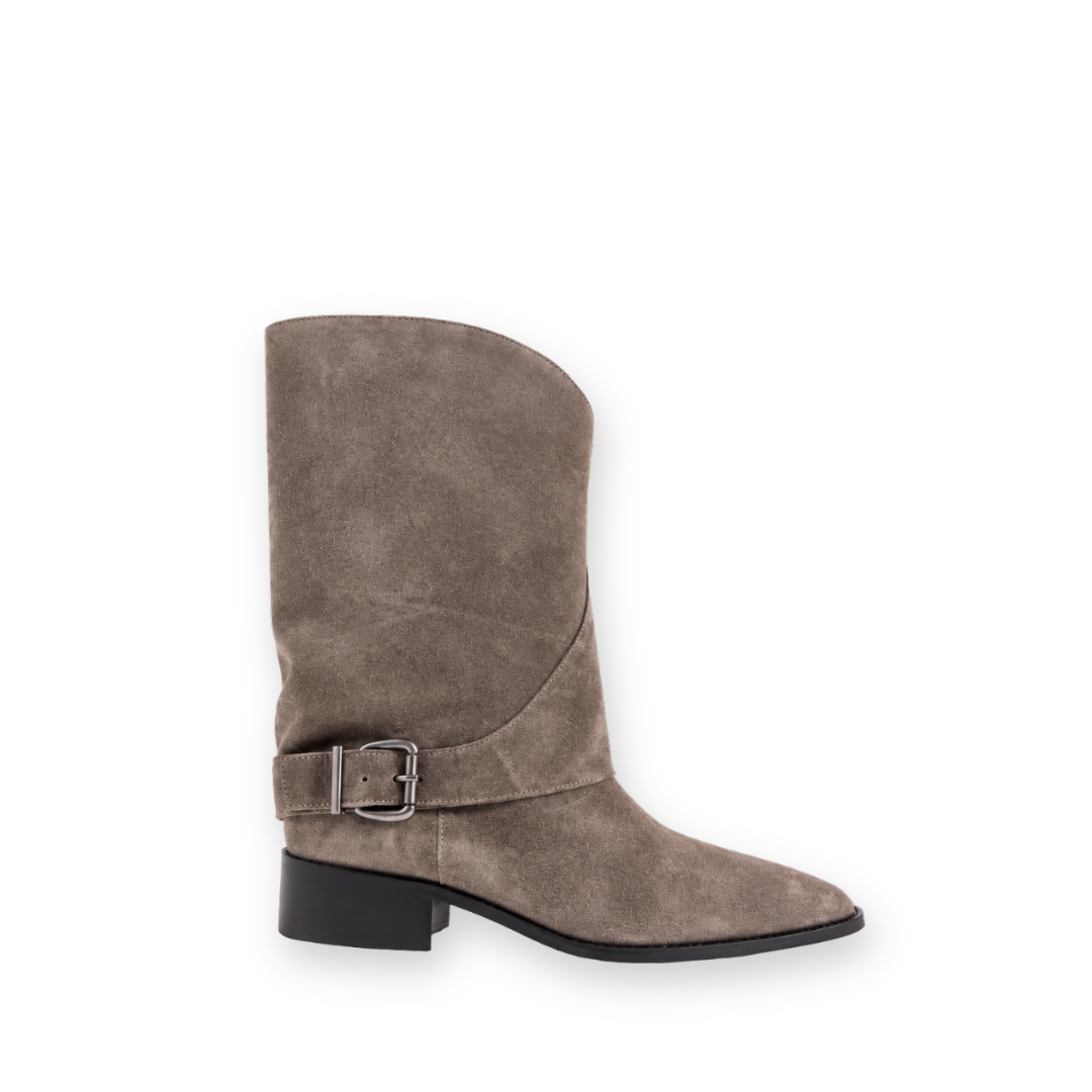 ATELIERS - BAZEL BOOT IN TAUPE SUEDE