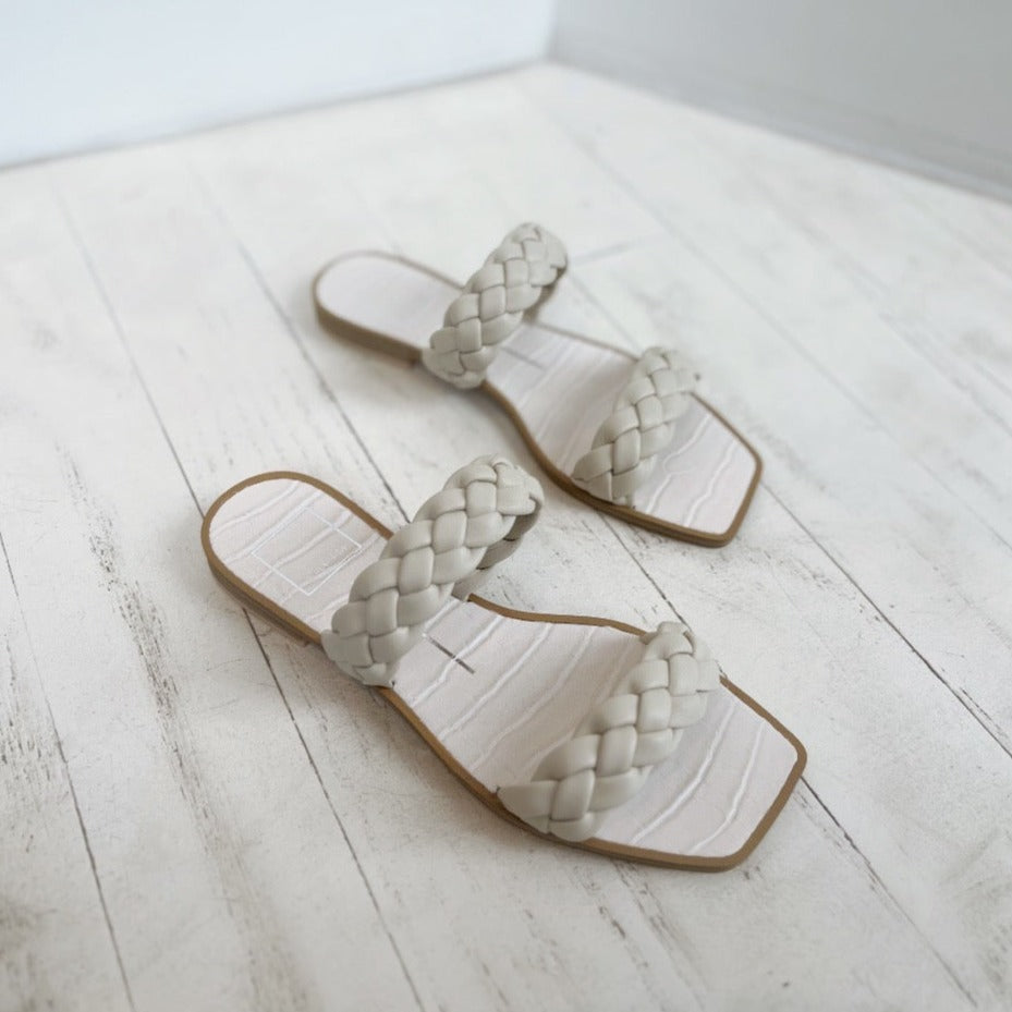 DOLCE VITA - INDY SLIDE IN IVORY SYNTHETIC LEATHER