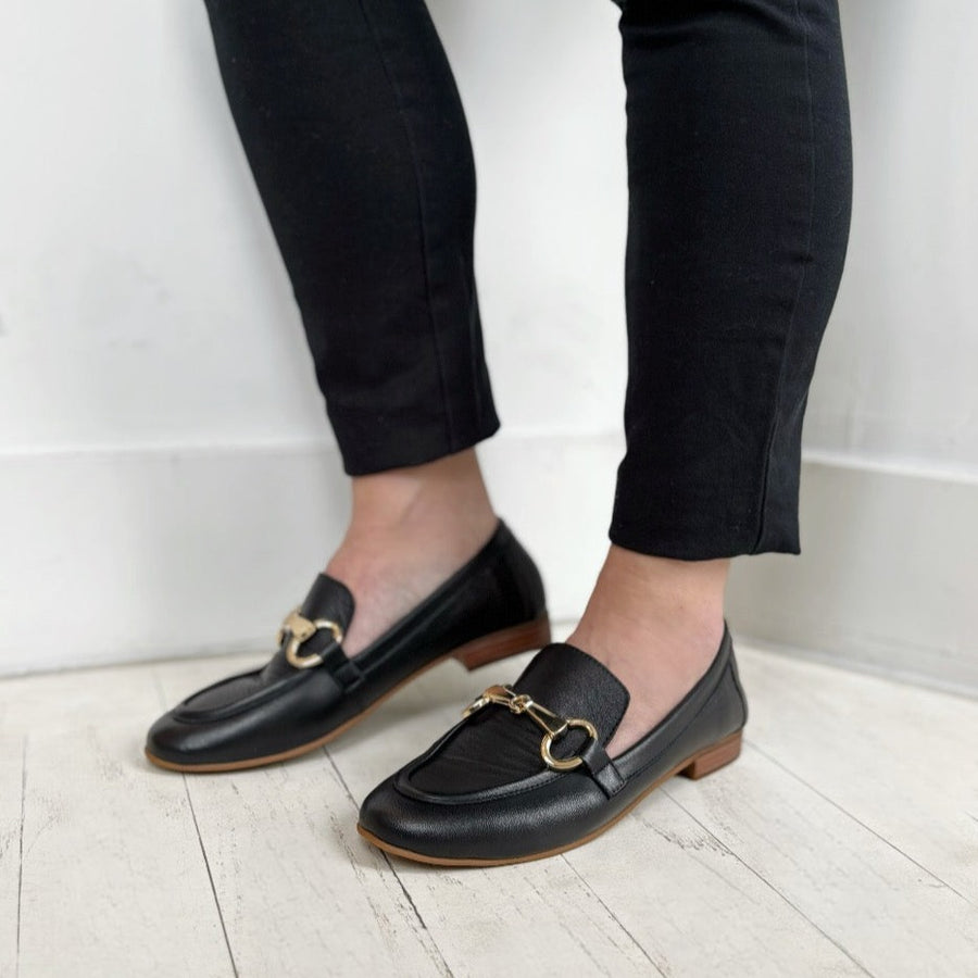 ATELIERS - SABINA LOAFER IN BLACK LEATHER