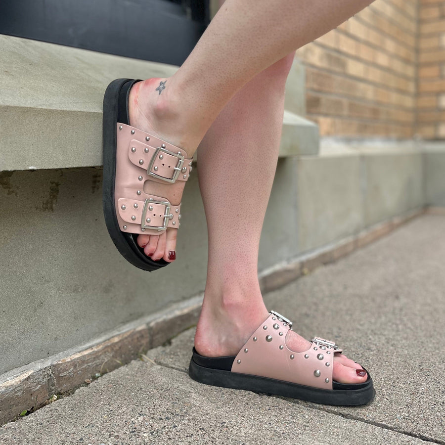 ATELIERS - ARIA SLIDE IN NUDE LEATHER