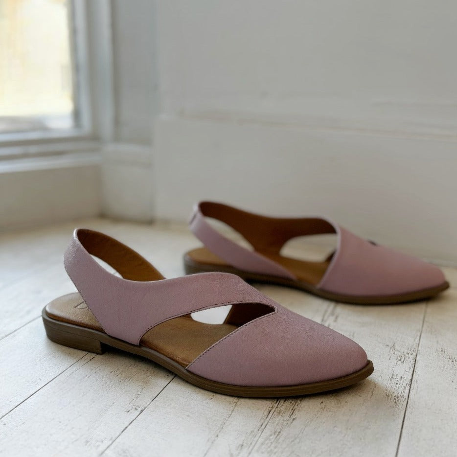 BUENO - BIANCA SLINGBACK FLAT IN ORCHID LEATHER