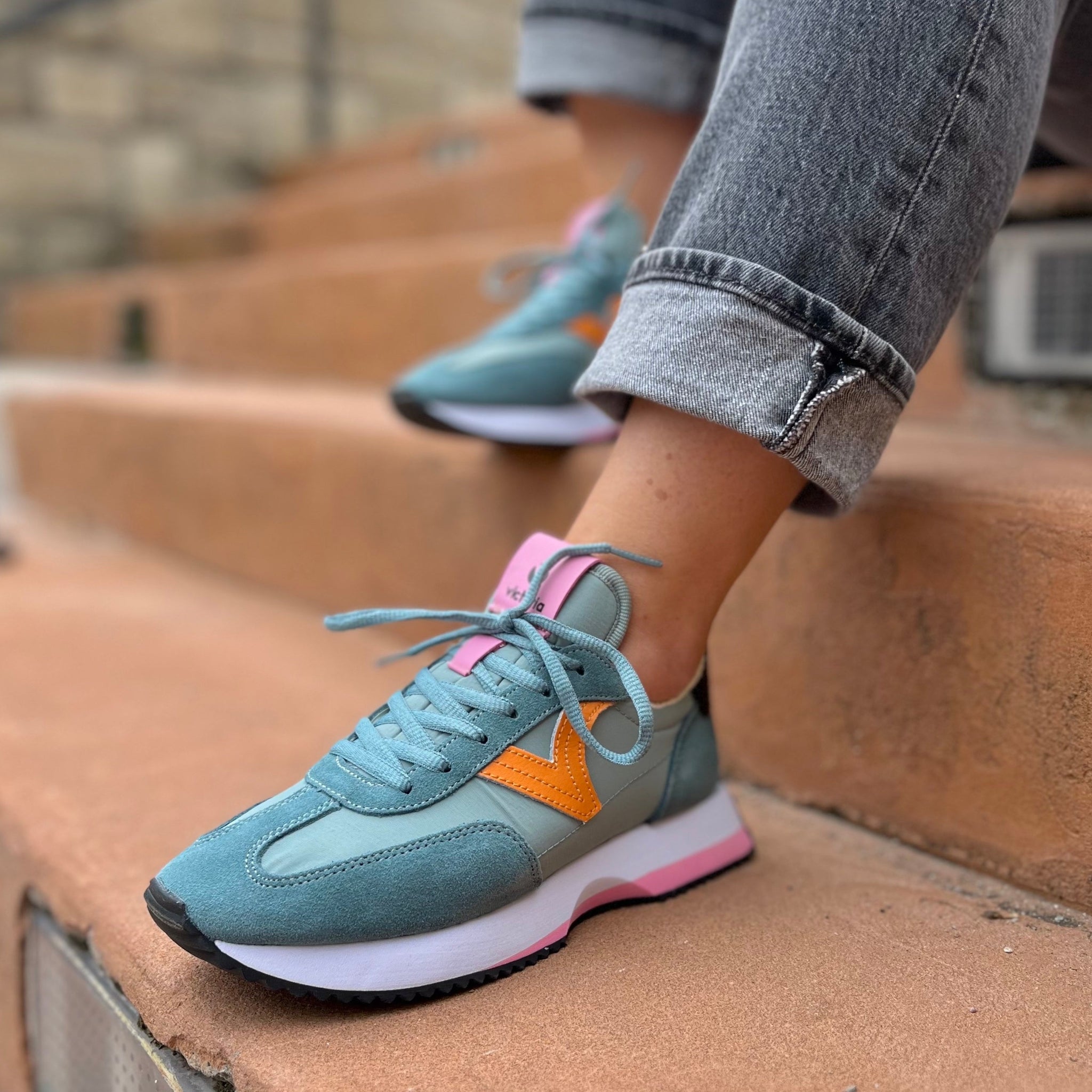VICTORIA COSMO SNEAKER 1134104 IN JADE NYLON the Urban Shoe Myth