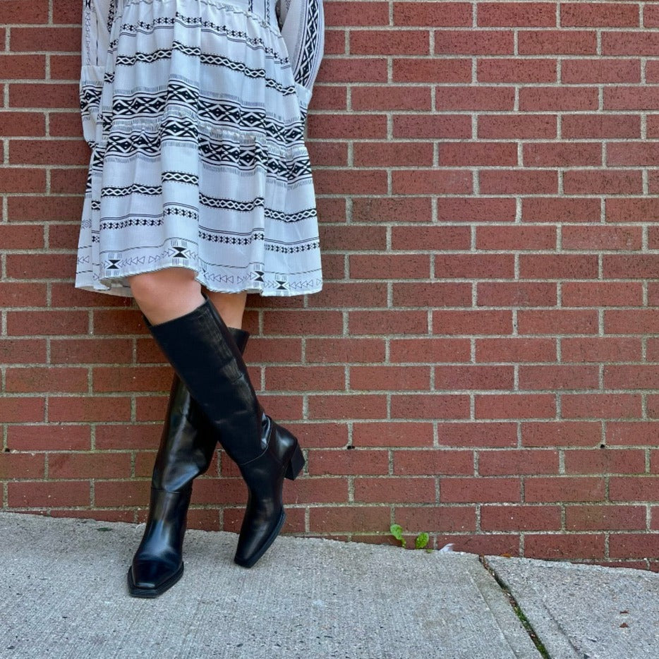 VAGABOND - ALINA TALL BOOT IN BLACK LEATHER