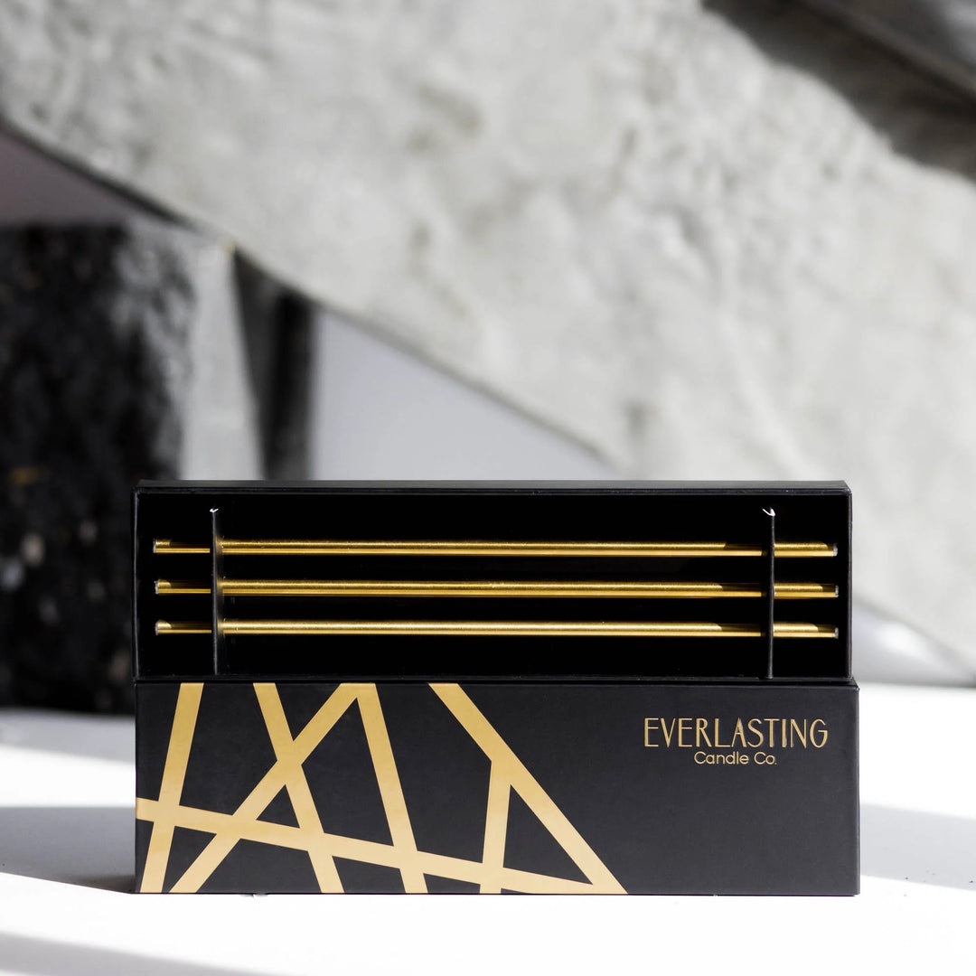 EVERLASTING CANDLE CO - CANDLE STICKS IN GOLD