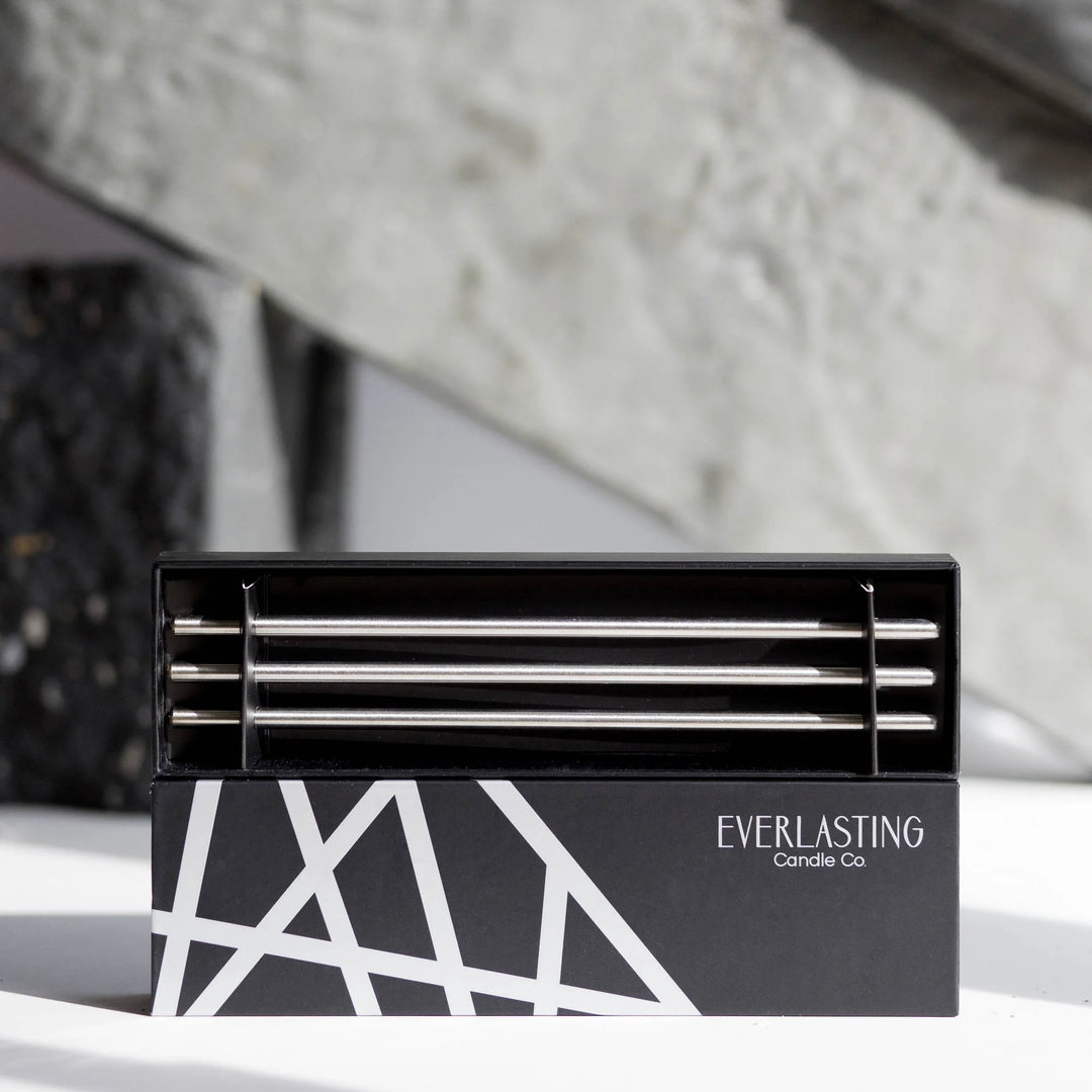 EVERLASTING CANDLE CO - CANDLE STICKS IN SILVER