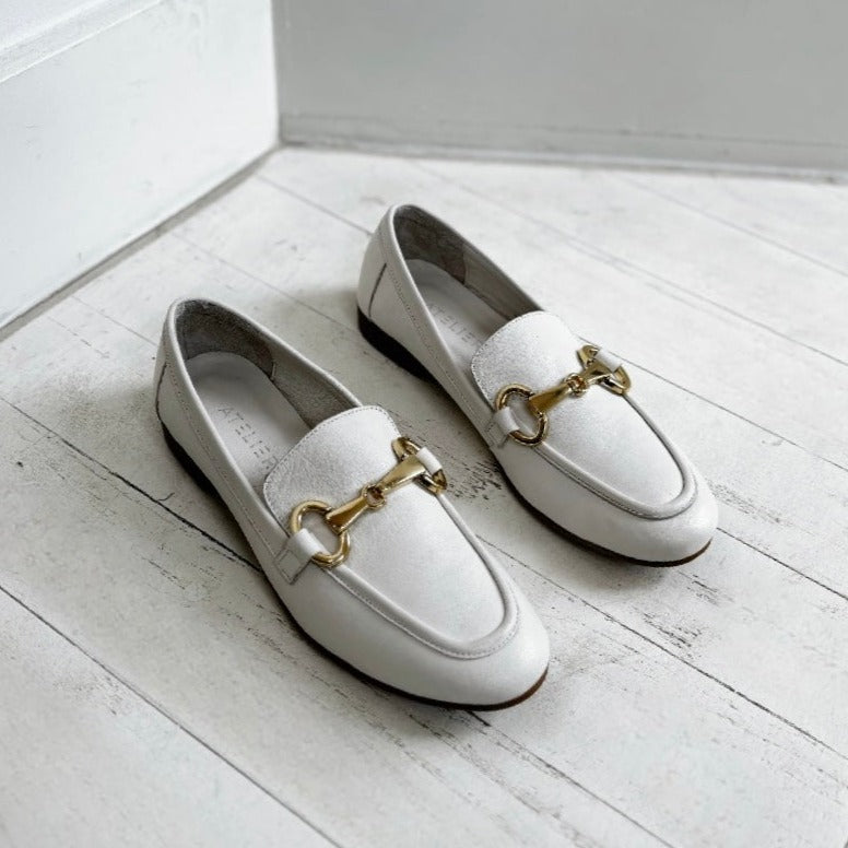 ATELIERS - SABINA LOAFER IN OFF WHITE LEATHER