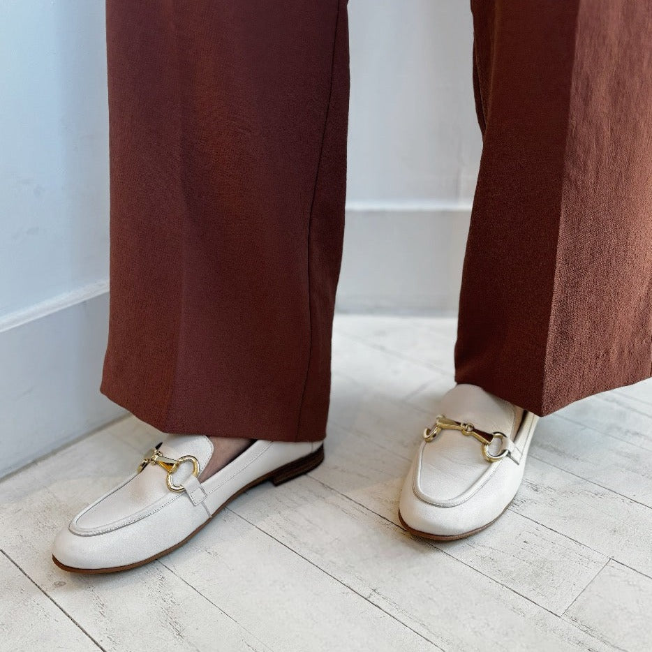 ATELIERS - SABINA LOAFER IN OFF WHITE LEATHER