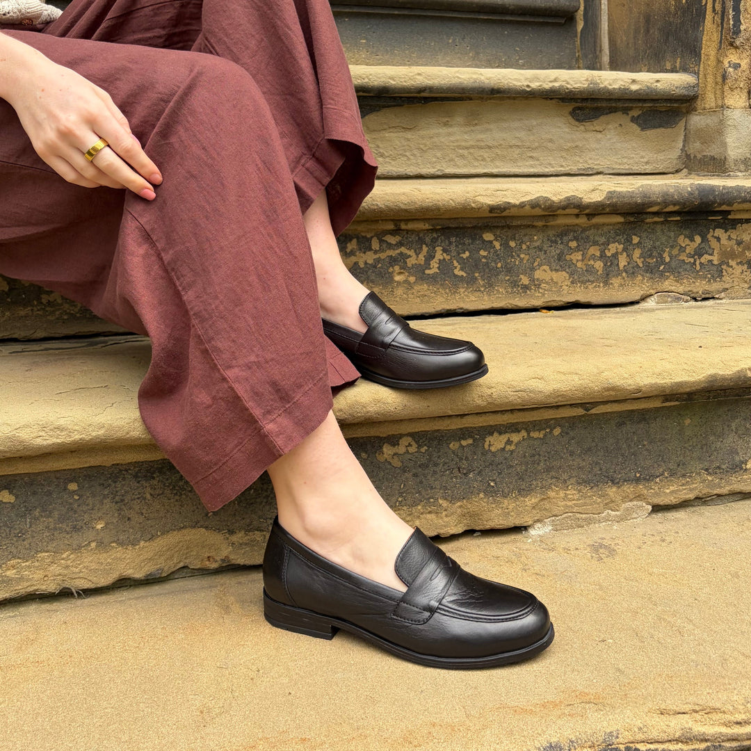 MIZ MOOZ - IRENE LOAFER IN BLACK LEATHER