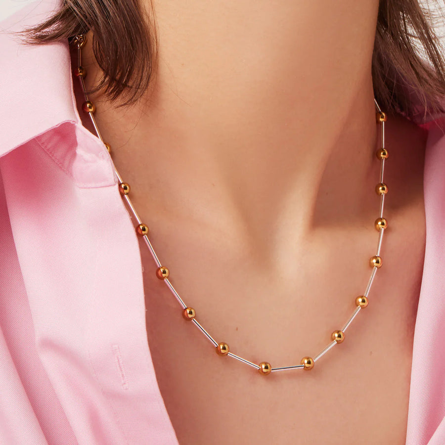 JENNY BIRD - SYLVIE NECKLACE IN TWO TONE