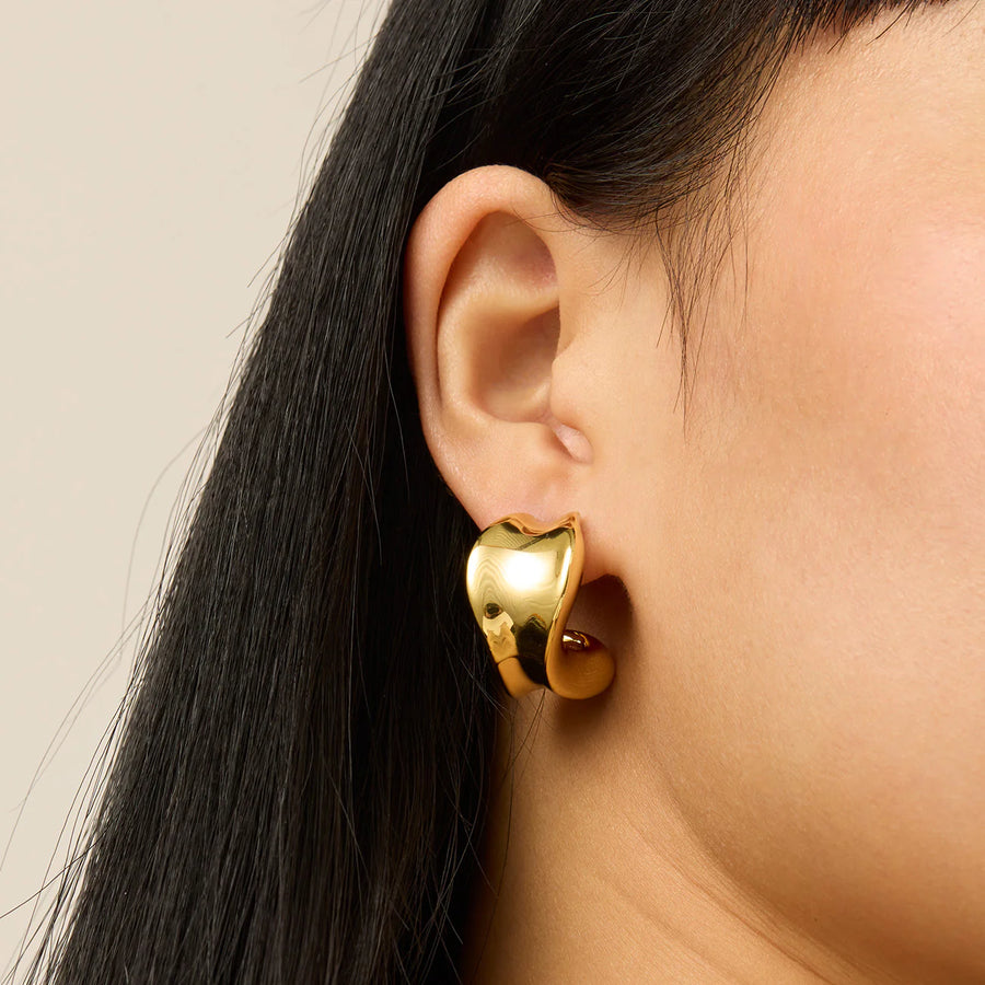 JENNY BIRD - CHUNKY DOUNE HOOPS IN GOLD