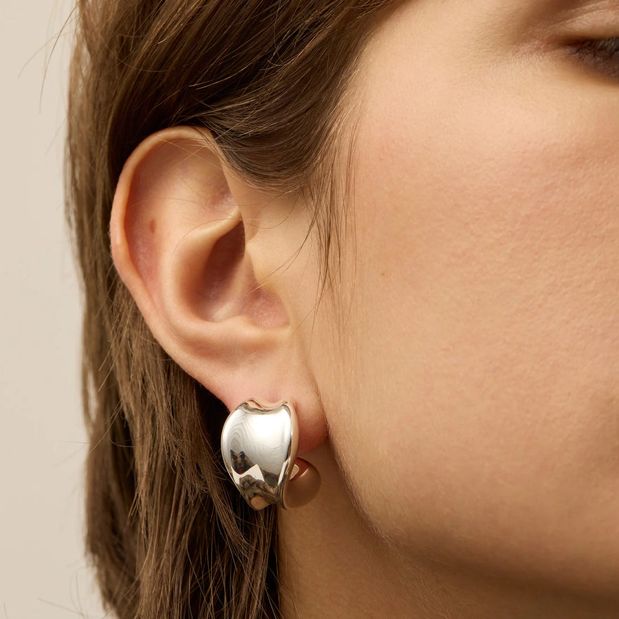 JENNY BIRD - CHUNKY DOUNE HOOPS IN SILVER