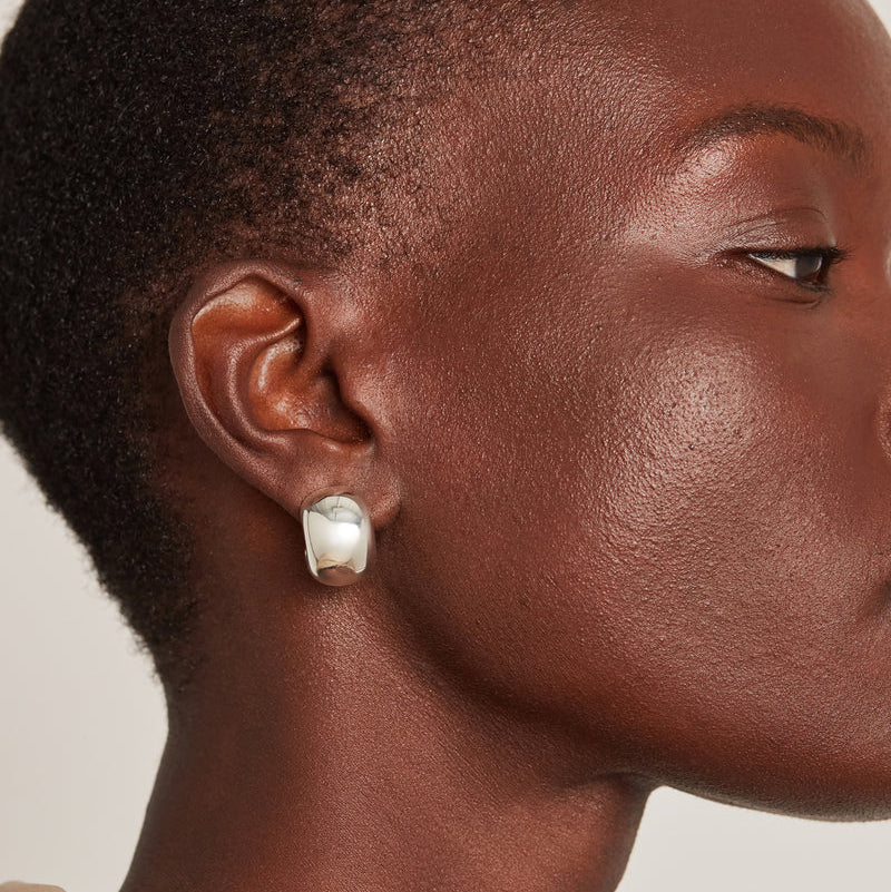 JENNY BIRD - SMALL GEMMA EARRING IN SILVER HIGH POLISH