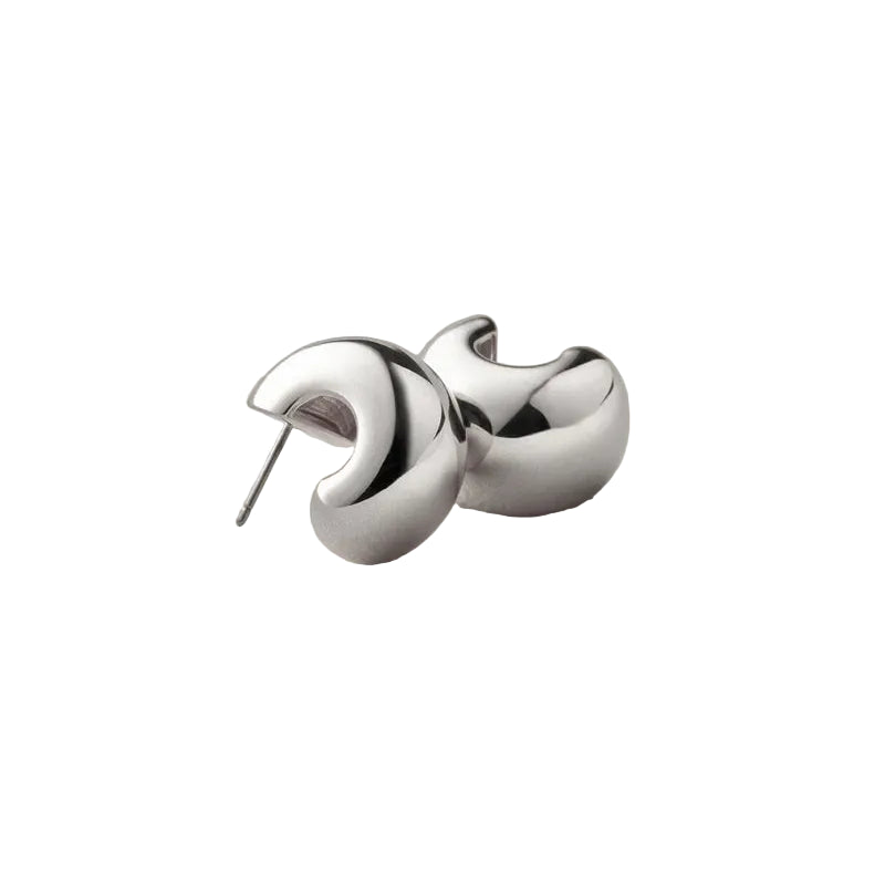 JENNY BIRD - SMALL GEMMA EARRING IN SILVER HIGH POLISH