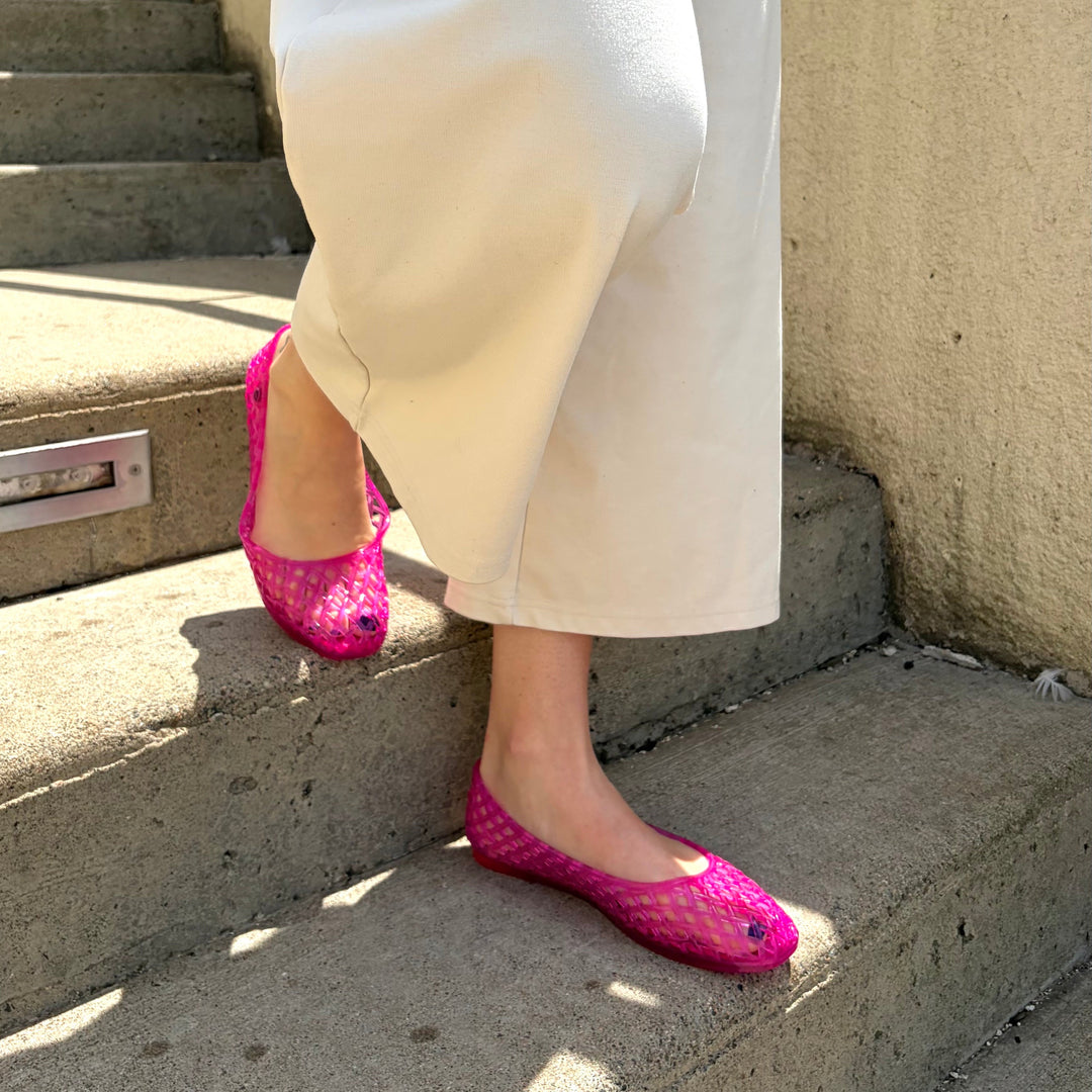 MICHAEL KORS - PIXIE FLAT IN RASPBERRY JELLY MATERIAL