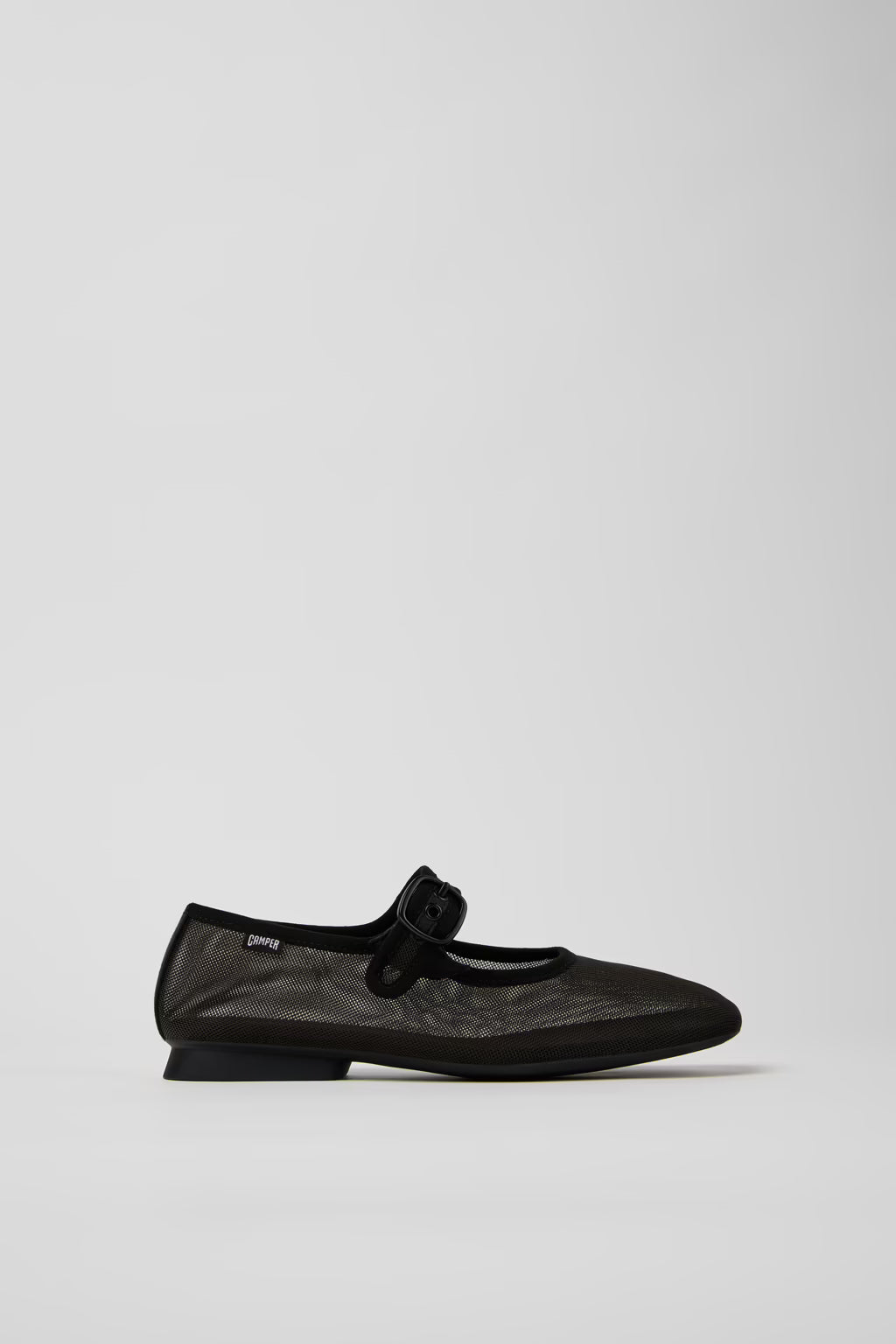 CAMPER - CASI MYRA MARY-JANE FLAT K201628-003 IN BLACK MESH