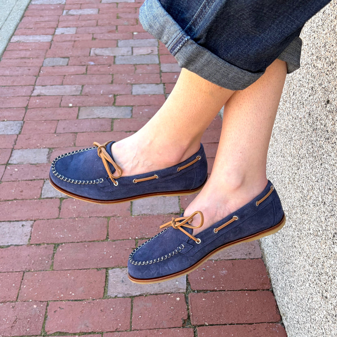 SISTER X SOEUR - KAYLA BOAT SHOE IN NAVY SUEDE