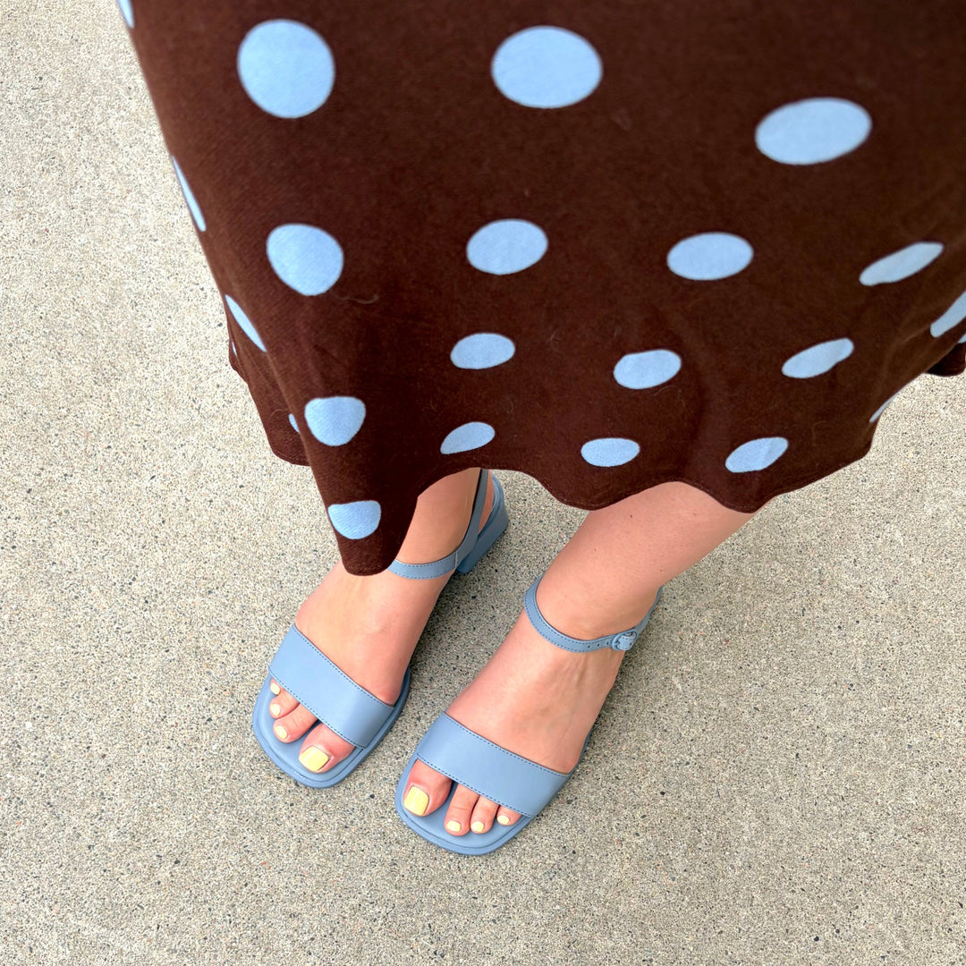 CAMPER - KIARA HEELED SANDAL K201914-002 IN BLUE LEATHER