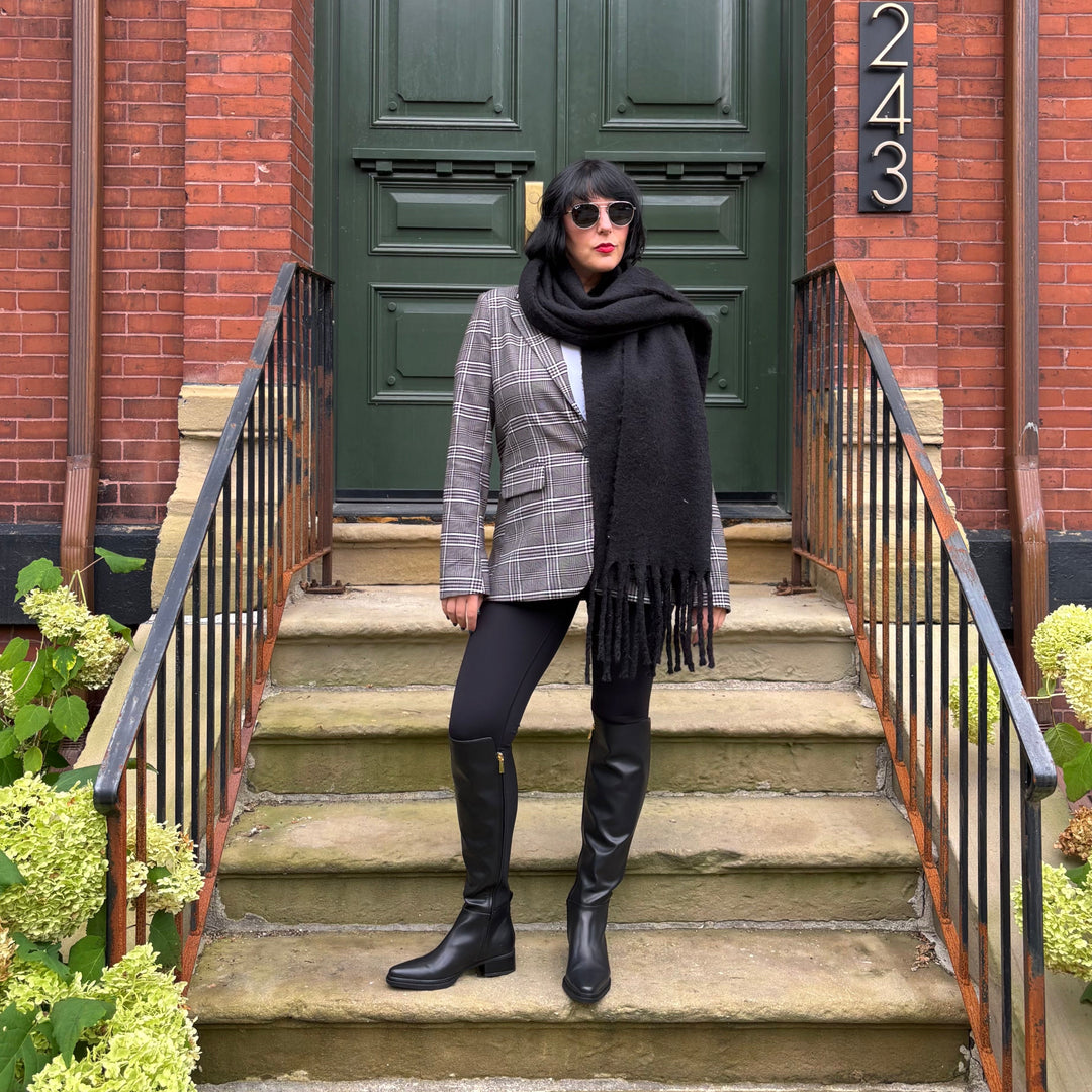 MICHAEL KORS - LEX TALL BOOT IN BLACK LEATHER